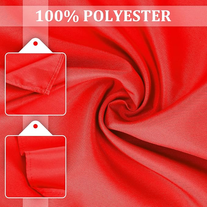 SuperO Set of 120 Cloth Napkins 17 x 17 Inch, Polyester Solid Washable Dinner Napkins with Hemmed Edges,Great for Restaurant, Wedding and Party(Red) - Image 7