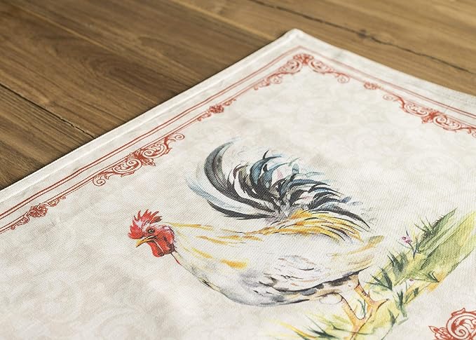 Maison d' Hermine Campagne Bundle Set 100% Cotton Set of 4 Napkins (20 Inch by 20 Inch) and Set of 4 Place Mats (13 Inch by 19 Inch) - Image 7