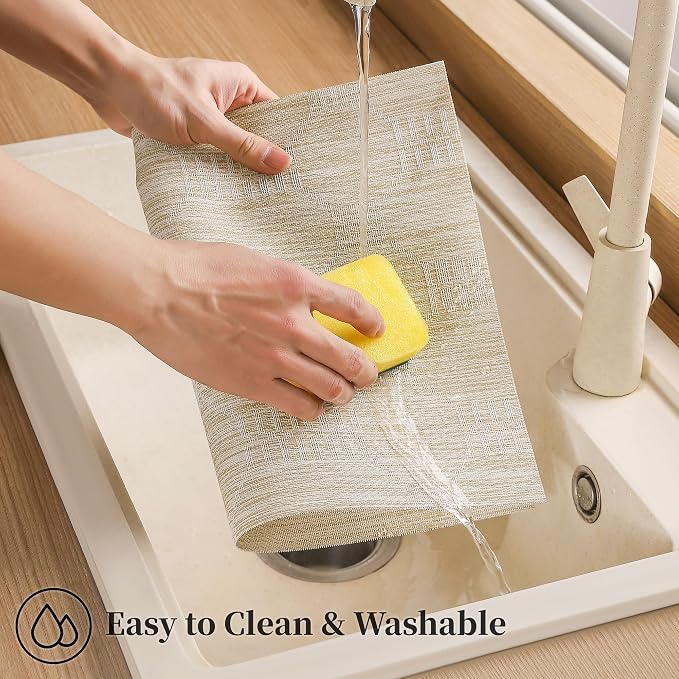 Leetaltree Wheat Placemats Set of 4 - Heat Resistant Non-Slip Place mats for Dining Table, Washable Durable PVC Vinyl Woven Table Mats（Wheat, 4） - Image 6