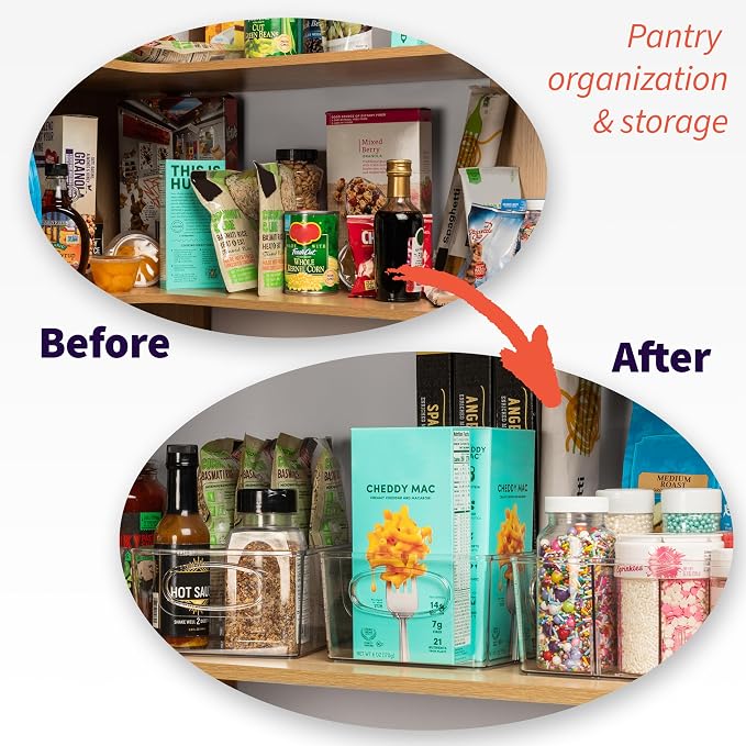 Pantry Organizers and Storage, Cabinet Organizer Kitchen Organizers and Storage - Fridge Organizer, Drawer Organizer & Snack Organizer - Refrigerator Organizers and Storage, Cupboard Shelf Organizer - Image 2
