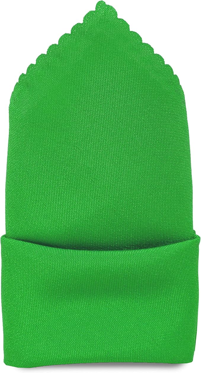 Pack of 25 Polyester Napkins 17 x 17 Inch Square with Scalloped Edge, Plain Washable Reusable Dining Table Cloth Napkin for Wedding Party Banquet Home Restaurant Bistro Decoration - Green - Image 3