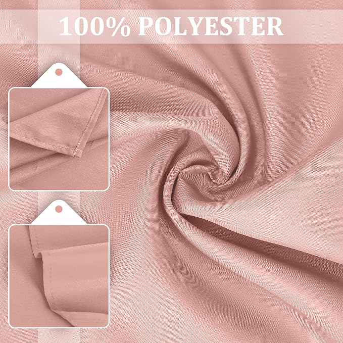 SuperO Set of 80 Cloth Napkins 17 x 17 Inch, Polyester Solid Washable Dinner Napkins with Hemmed Edges,Great for Restaurant, Wedding and Party(Dusty Pink) - Image 7