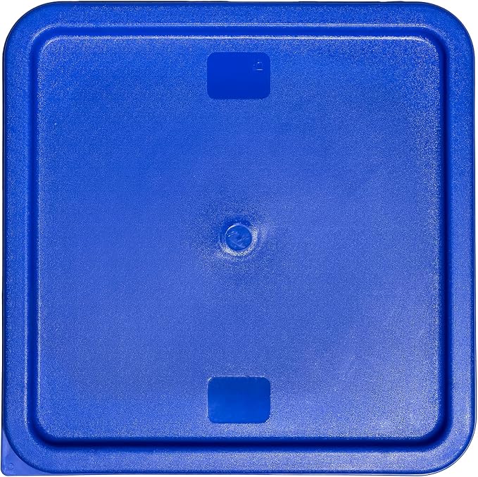 Tiger Chef 12 Quart Commercial Grade Clear Food Storage Square Polycarbonate Containers With Blue Lids 4 Pack - Image 4