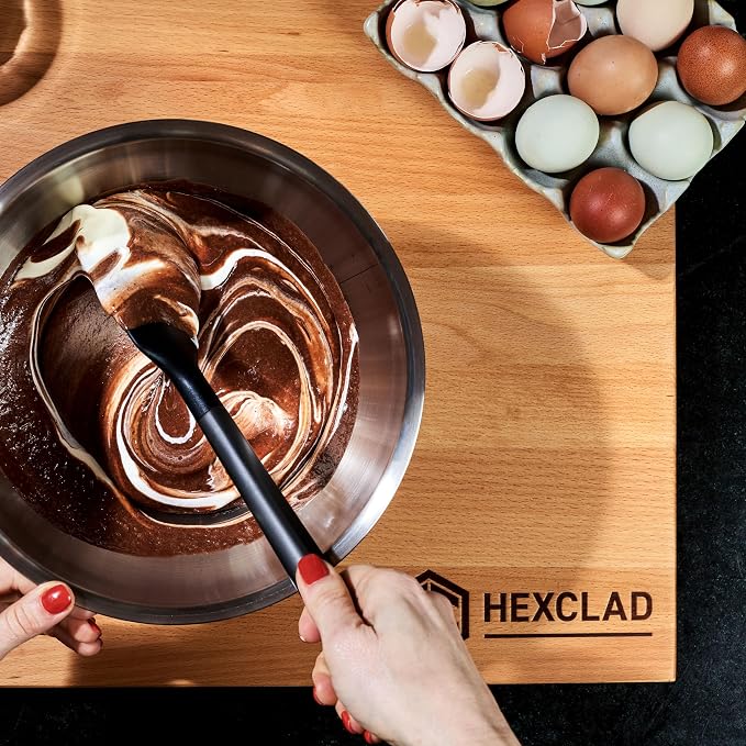 HexClad 3 Piece Stainless Steel Mixing Bowl Set with Vacuum Seal Lids | Non-Slip Base, 1.3 ,3 and 5 Quarts - Image 3
