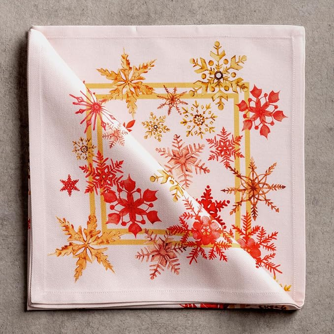 Maison d' Hermine Cloth Napkins Set of 4 Reusable 100% Cotton (20" x 20") | Everyday Square Napkins Cloth Washable Dinner Wedding Restaurant Hotel Kitchen Thanksgiving Christmas - Crystal Star - Image 9