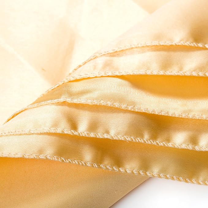 MDS® Pack of 100 Satin Napkins 12 x 12 Inch, Soft Silky Reusable Cloth Dinner Table Napkins for Wedding Décor, Reception, Birthday, Parties, Banquets, Catering, Restaurants & Hotel - Beige - Image 6