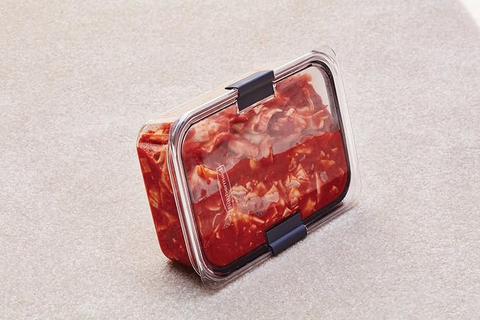 Rubbermaid Brilliance Food Storage Container, Large, 9.6 Cup | Clear | Pack of 2 - Image 10