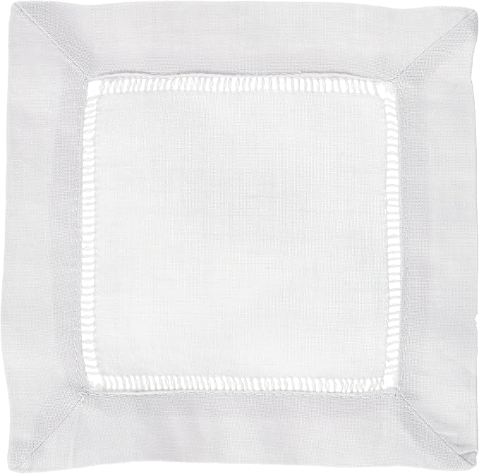SARO LIFESTYLE Hemstitched Cloth Napkins (Set of 4) - Linen Blend Fabric Napkins for Weddings, Parties, Holiday Dining & Everyday Table Décor, 20"x20", Grey by SaroLifestyle
