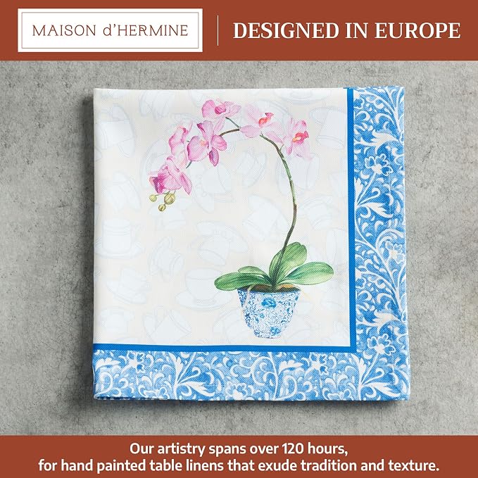 Maison d' Hermine Cloth Napkins Set of 4 Reusable 100% Cotton (20" x 20") | Everyday Square Napkins Cloth Washable Dinner Party Wedding Restaurant Hotel Kitchen Spring Summer - Canton - Image 2