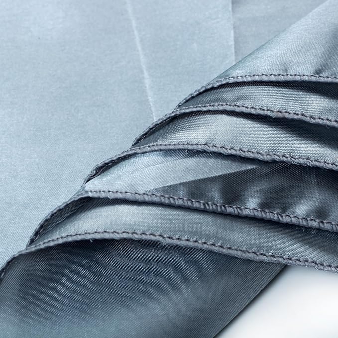 MDS® Pack of 200 Satin Napkins 12 x 12 Inch, Soft Silky Reusable Cloth Dinner Table Napkins for Wedding Décor, Reception, Birthday, Parties, Banquets, Catering, Restaurants & Hotel - Light Silver - Image 6