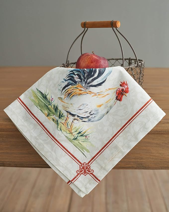 Maison d' Hermine Campagne Bundle Set 100% Cotton Set of 4 Napkins (20 Inch by 20 Inch) and Set of 4 Place Mats (13 Inch by 19 Inch) - Image 5