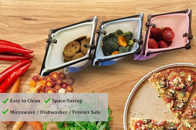 Reusable Food Storage Gallon Silicone Bags Quick Dry Dishwasher Safe Stand-Up SnapBags Freezer Bag - Image 5