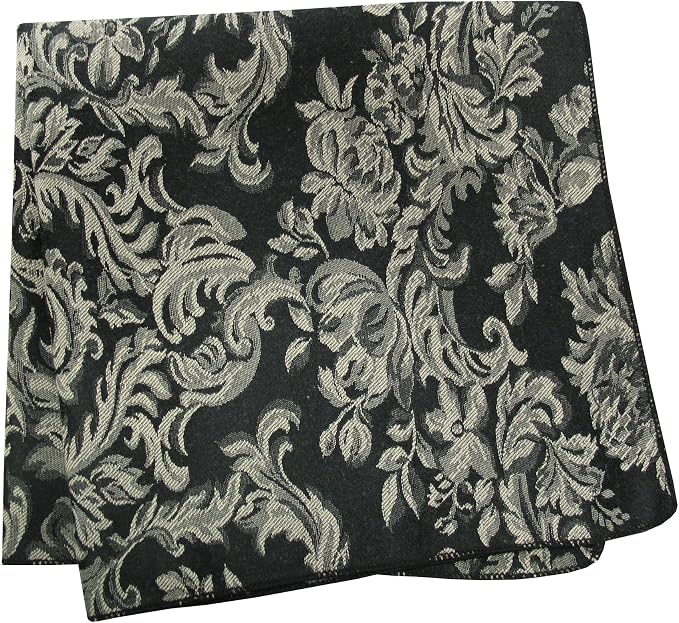 17x17-Inch Square Damask Cloth Napkins, Black, Set of 120 - Image 2