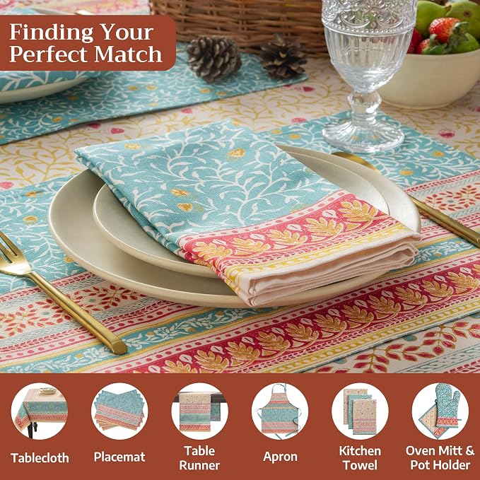 Maison d' Hermine Cloth Napkins Set of 4 Reusable 100% Cotton (20" x 20") | Everyday Square Napkins Cloth Washable Dinner Wedding Restaurant Hotel Kitchen Thanksgiving Christmas - Carpo - Image 4
