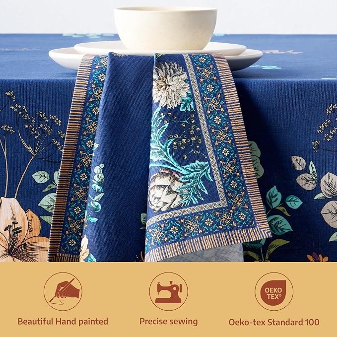Maison d' Hermine Cloth Napkins Set of 4 100% Combed Cotton (20" x 20") | Everyday Square Napkins Cloth Washable Dinner Party Wedding Restaurant Hotel Kitchen Spring Summer - Artichoke - Image 2