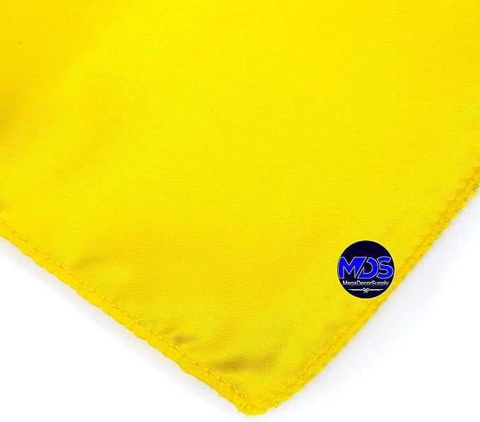 Set of 100 PCS Satin Napkin 12x12 Inch Square, Dinner Table Napkins for Wedding, Bulk Silky Sateen Cloth Napkins for Restaurant Banquet Graduation Birthday Party Decoration - Yellow - Image 3