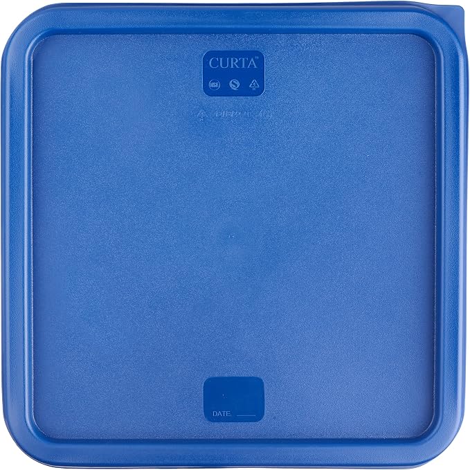 4 Pack Food Storage Containers with Blue Lids - NSF Listed Commercial Grade in 22.0 Qt - Square, Clear, Polycarbonate - Image 8