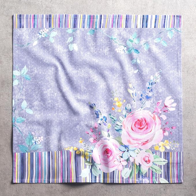 Maison d' Hermine Cloth Napkins Set of 4 Reusable 100% Cotton (20" x 20") | Everyday Square Napkins Cloth Washable Dinner Party Wedding Hotel Kitchen Spring Summer - Sweet Rose Lavender - Lush - Image 8