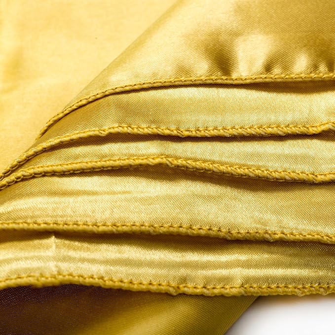 MDS® Pack of 100 Satin Napkins 12 x 12 Inch, Soft Silky Reusable Cloth Dinner Table Napkins for Wedding Décor, Reception, Birthday, Parties, Banquets, Catering, Restaurants & Hotel - Gold - Image 6