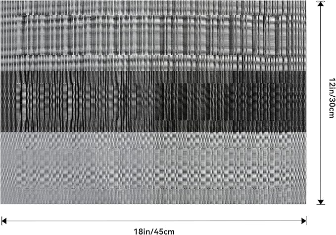 Leetaltree Grey with White Striped Placemats Set of 12 - Heat Resistant Non-Slip Place mats for Dining Table, Washable Durable PVC Vinyl Woven Table Mats（Grey Stripe, 12） - Image 7
