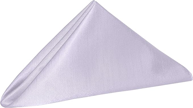 20 x 20-Inch Shantung Satin Cloth Napkins, Lilac Set of 36 - Image 2