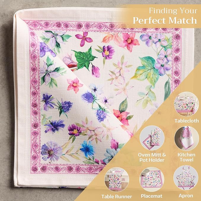 Maison d' Hermine Cloth Napkins Set of 4 Reusable 100% Cotton (20" x 20") | Everyday Square Napkins Cloth Washable Dinner Party Wedding Restaurant Hotel Kitchen Spring Summer - Chardon - Image 5