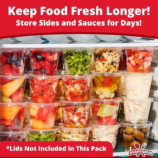 Leakproof BPA-Free 5.5oz Souffle Cups 50 PK. Stackable Portion Containers for Sampling, Salad Dressing Sauces or Jello Shots. Plastic Food Prep Supplies for Restaurant, Cafe, Catering, Deli, Party. - Image 4
