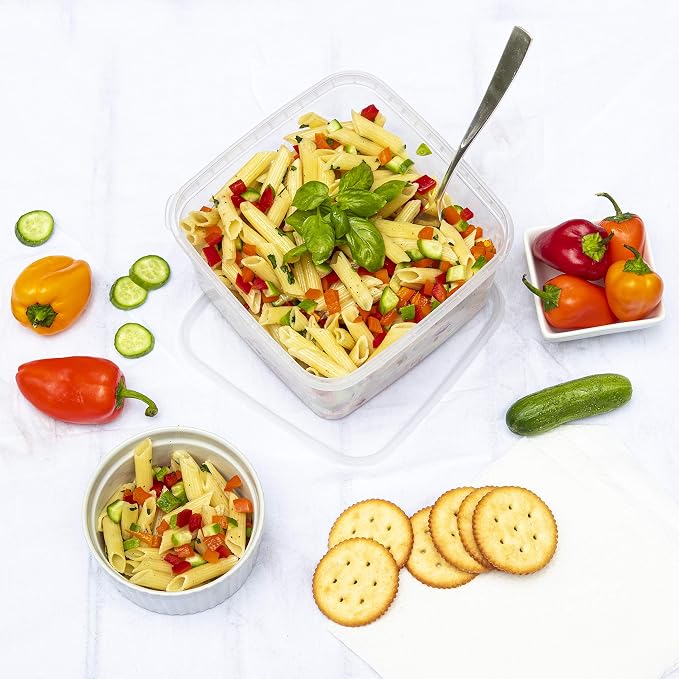 32 oz 20 Pack Square Clear Deli Containers with Lids Disposable BPA Free Square Plastic Food Storage Containers with Lids Airtight for Meal Prep Take Out Kitchen - Image 6
