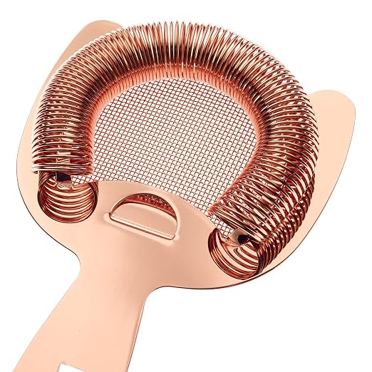 Barfly Fine Mesh Spring Strainer, Copper Plated - Image 7