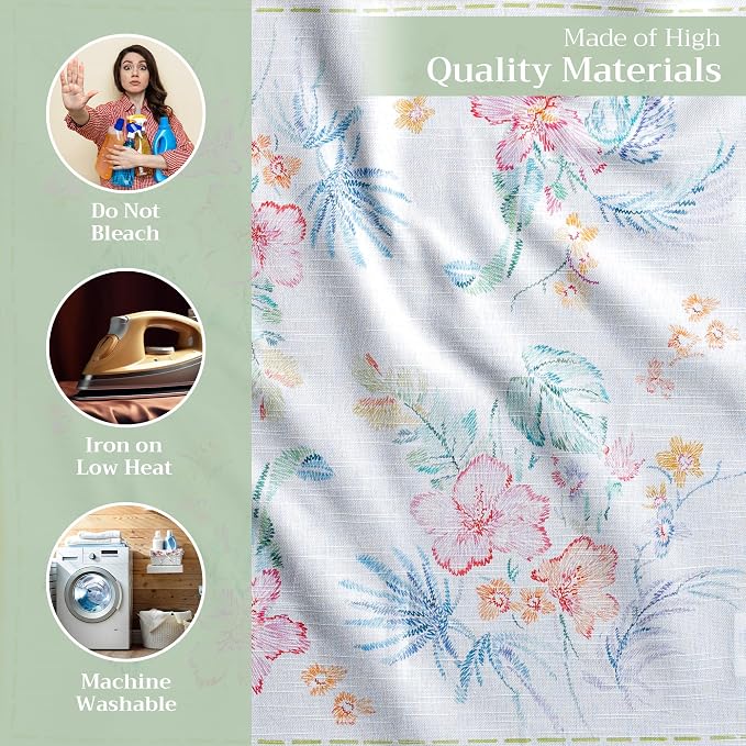 Maison d' Hermine Cloth Napkins Set of 4 Reusable 100% Cotton (20" x 20") | Everyday Square Napkins Cloth Washable Dinner Party Wedding Restaurant Hotel Kitchen Spring Summer - Paradise Island - Image 3
