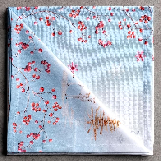 Maison d' Hermine Cloth Napkins Set of 4 Reusable 100% Cotton (20" x 20") | Everyday Square Napkins Cloth Washable Dinner Wedding Restaurant Hotel Kitchen Thanksgiving Christmas - Fairy Tale Forest - Image 9