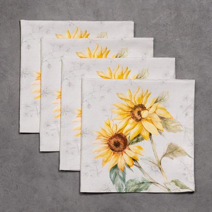 Maison d' Hermine Cloth Napkins Set of 4 Reusable 100% Cotton (20" x 20") | Everyday Square Napkins Cloth Washable Dinner Party Wedding Restaurant Hotel Kitchen Spring Summer - Candice - Image 9