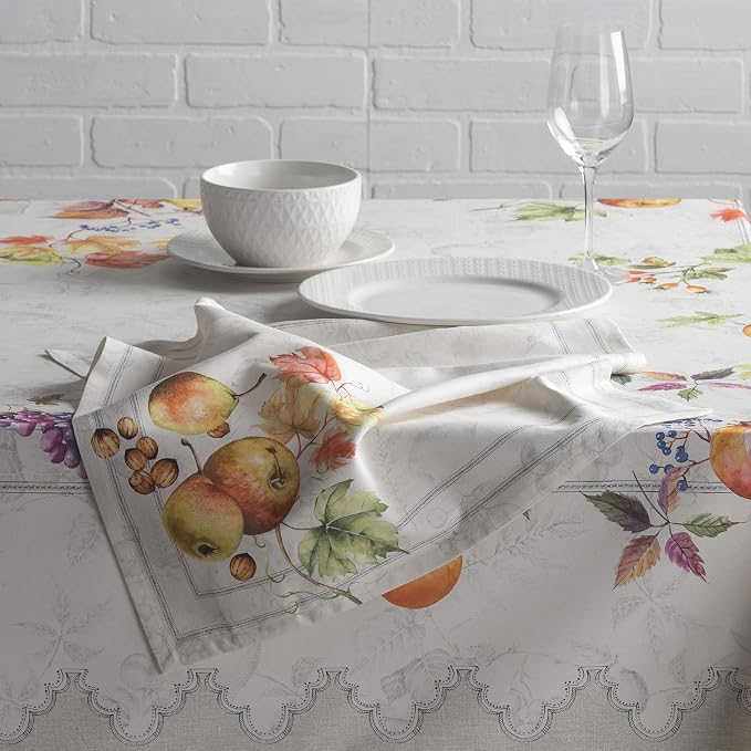 Maison d' Hermine Cloth Napkins Set of 4 Reusable 100% Cotton (20" x 20") | Everyday Square Napkins Cloth Washable Dinner Wedding Restaurant Hotel Kitchen Thanksgiving Christmas - Fruit D'Hiver - Image 7
