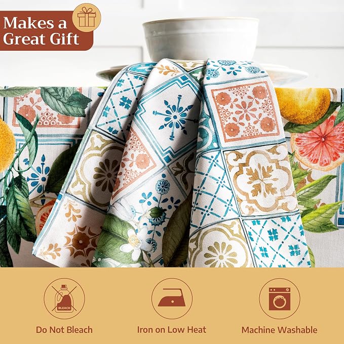 Maison d' Hermine Cloth Napkins Set of 4 Reusable 100% Cotton (20" x 20") | Everyday Square Napkins Cloth Washable Dinner Party Wedding Restaurant Hotel Kitchen Spring Summer - Agrume - Image 5