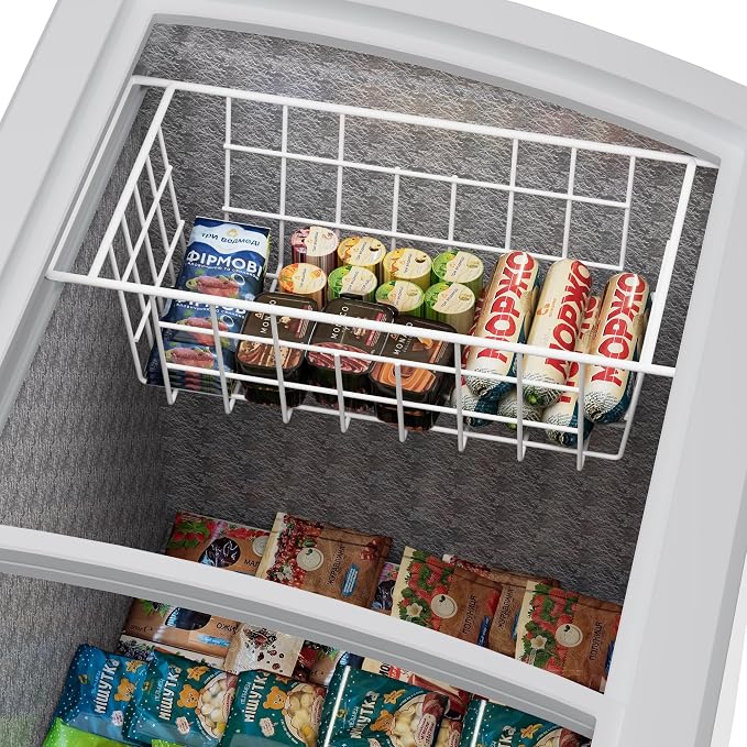 SANNO Chest Freezer Baskets Organizer, Deep Freezer Baskets Bin Sturdy Metal Wire freezer storage Organizer for Home Kitchen,16.5in - Image 5