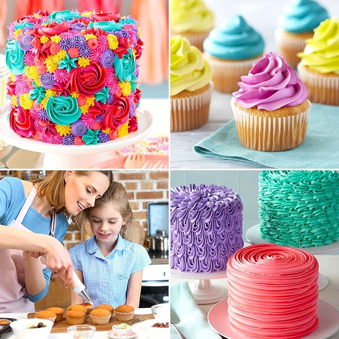 Professional Icing Tips Set (7pcs): Reusable Pastry Bag + 4 Extra Large Piping Tips (849, 869, 829, 808), for Decorating Cupcakes, Cakes & Churros - Piping Nozzles Kit Made in Korea & Japan - Image 3