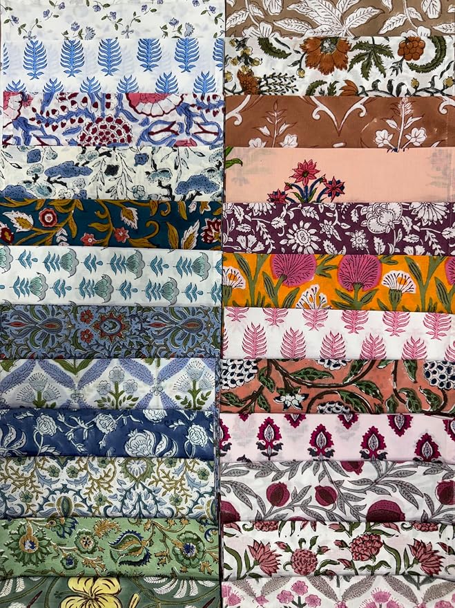 Napkins, Kitchen Towels, Table Decor, Table Linen, Cotton Cloth Border Napkins, Size 18"x 18", Hand Block Print Lunch, Dinner Napkins (Random Mix, Set of 4-18x18 Inch) - Image 5