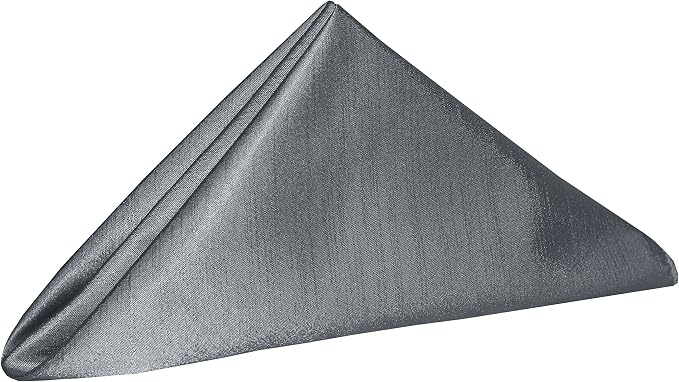 20x20-Inch Shantung Cloth Napkins, Charcoal, Set of 60 - Image 2