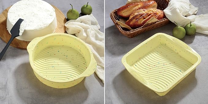 46PCS Silicone Bakeware Set Cake Molds Set For Baking, Including Baking Pan, Cake Mold, Cake Pan, Toast Mold, Muffin Pan, Donut Pan, And Cupcake Mold Silicone Baking Cups Set - Image 2