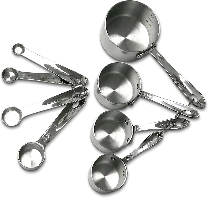 All-Clad Stainless-Steel 8 pc. Standard-Size Measuring Cup & Spoon Combo Set - Image 5
