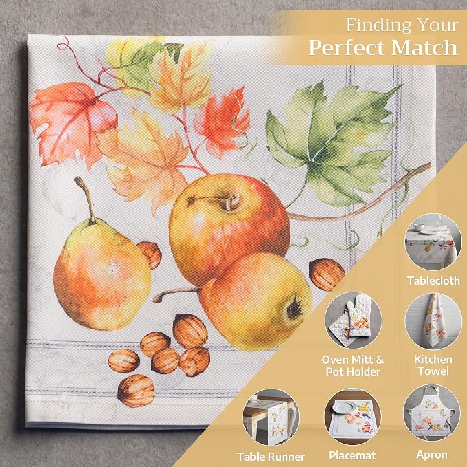 Maison d' Hermine Cloth Napkins Set of 4 Reusable 100% Cotton (20" x 20") | Everyday Square Napkins Cloth Washable Dinner Wedding Restaurant Hotel Kitchen Thanksgiving Christmas - Fruit D'Hiver - Image 5