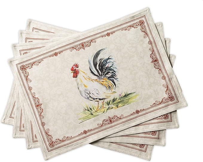 Maison d' Hermine Campagne Bundle Set 100% Cotton Set of 4 Napkins (20 Inch by 20 Inch) and Set of 4 Place Mats (13 Inch by 19 Inch) - Image 3