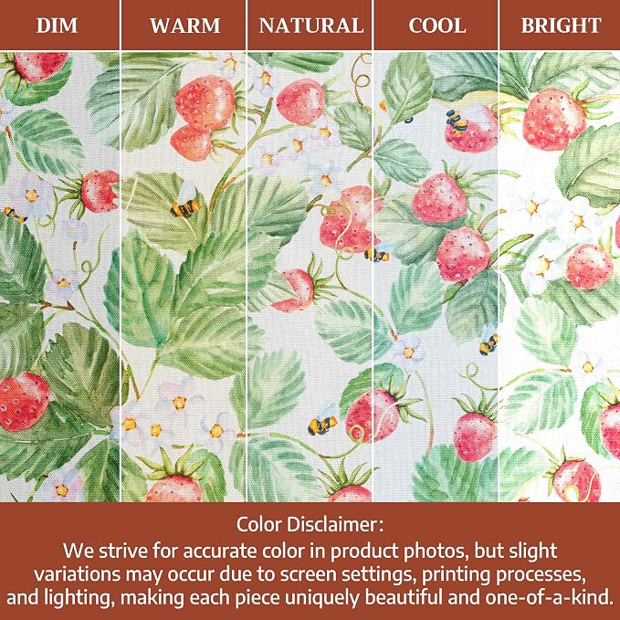 Maison d' Hermine Cloth Napkins Set of 4 Reusable 100% Cotton (18" x 18") | Everyday Square Napkins Cloth Washable Dinner Party Wedding Restaurant Hotel Kitchen Spring Summer - Strawberry Summer - Image 6