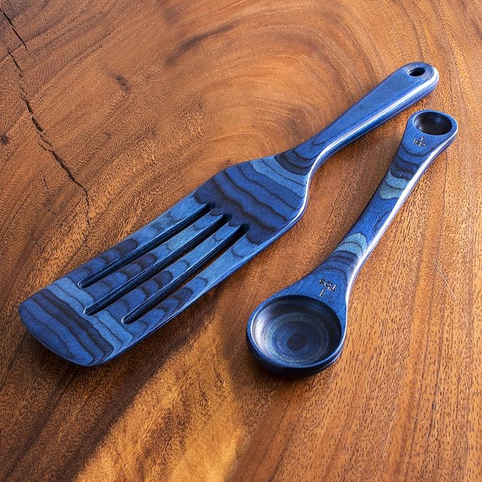 Totally Bamboo Baltique Malta Collection 2 Piece Cooking Utensil Set, Spurtle & Measuring Spoon - Image 2