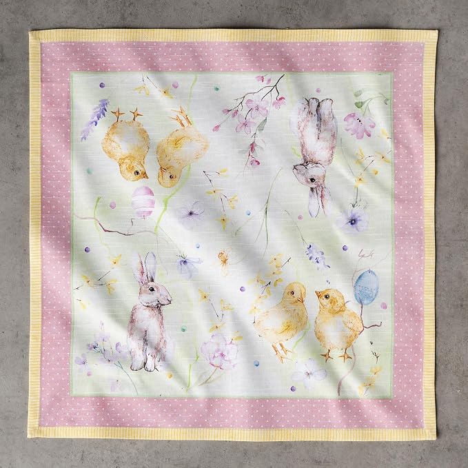 Maison d' Hermine Cloth Napkins Set of 4 Reusable 100% Cotton (20" x 20") | Everyday Square Napkins Cloth Washable Dinner Party Wedding Restaurant Hotel Kitchen Spring Summer - Easter Zest - Image 8