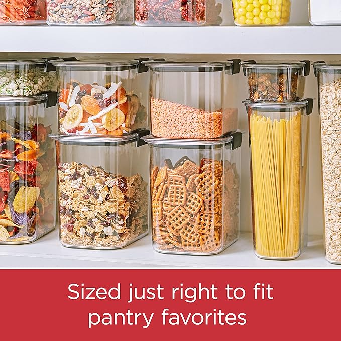 Rubbermaid Brilliance Pantry Airtight Food Storage Container, BPA-Free Plastic, Small, 8-Piece & Container, BPA-Free Plastic, Brilliance Pantry Airtight Food Storage, Open Stock, Brown Sugar (7.8 Cup) - Image 4