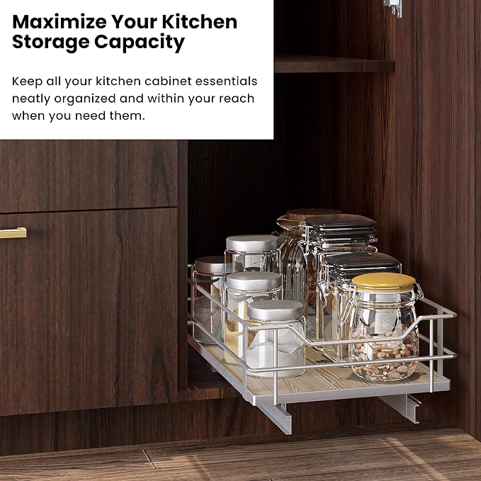 Home Zone Living Pull Out Kitchen Cabinet Organizer - Image 5