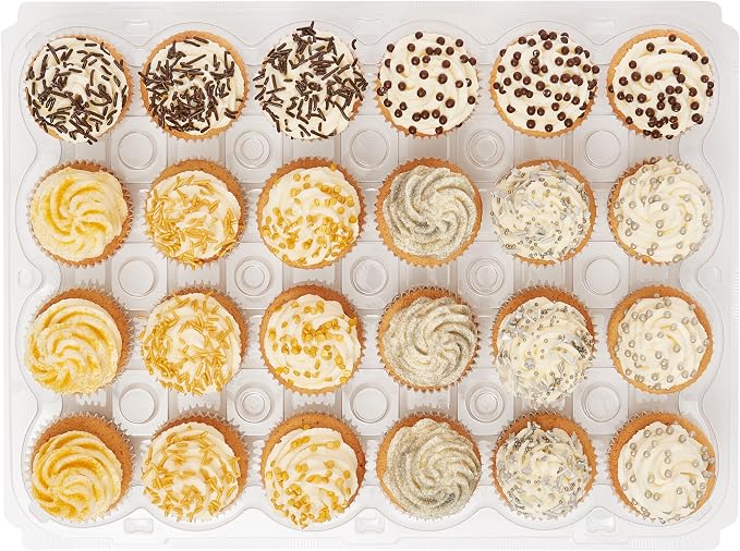 PME Pack of 9 Reusable Plastic Cupcake Container Carrier Boxes (24 cavities) - Image 3