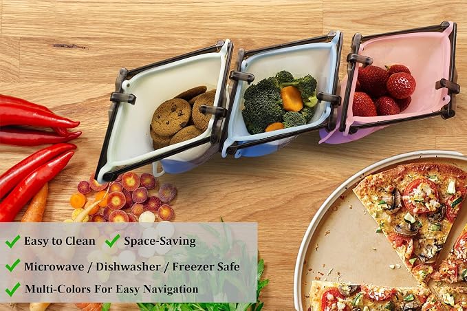 Reusable Silicone Airtight Food Storage Bags 4 pack of 33 Oz/4 Cups Leakproof Odorless Dishwasher Safe Stand-Up Easy Dry Microwavable Freezer Bag - Image 5