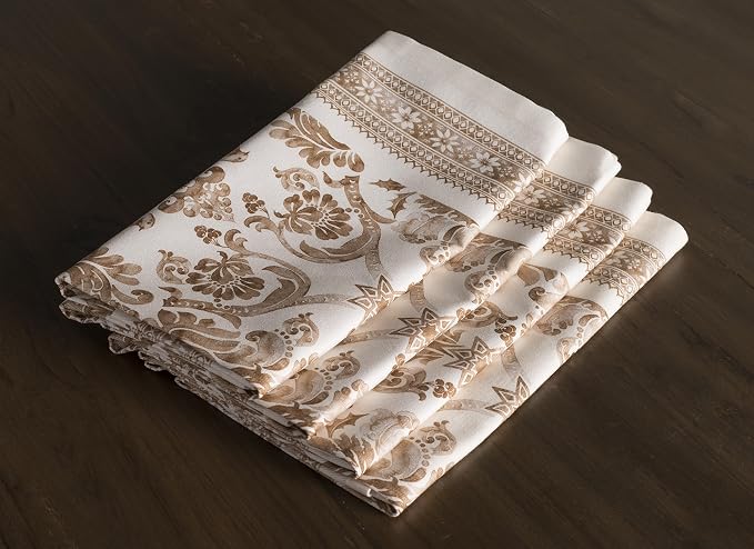 Maison d' Hermine Cloth Napkins Set of 4 Reusable 100% Cotton (20" x 20") | Everyday Square Napkins Cloth Washable Dinner Wedding Restaurant Hotel Kitchen Thanksgiving Christmas - Allure - Image 8